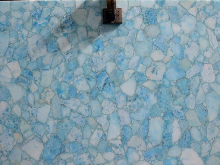 Blue Ice Crystal Agate Gemstone Slab Blue Ice Crystal Agate Gemstone Slab