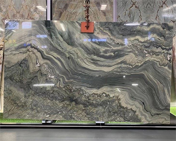 フュージョンブルー珪岩スラブ