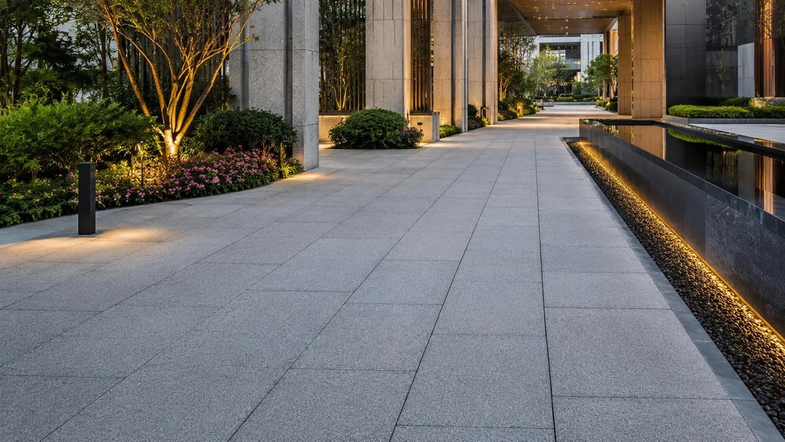 flamed-granite-pavers-outdoor-walkway flamed-granite-pavers-outdoor-walkway